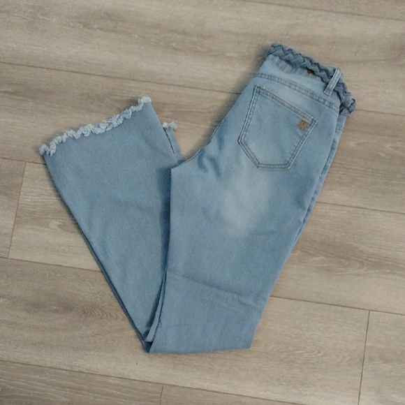 Women's Light Blue Flared Jeans - Picture 9 of 11